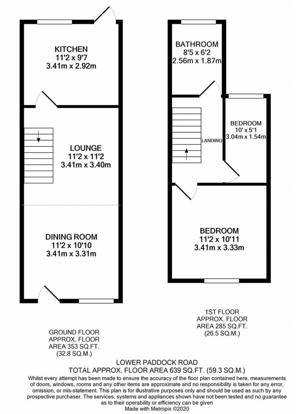 Floorplan for Lower Paddock Road, Bushey, Hertfordshire
