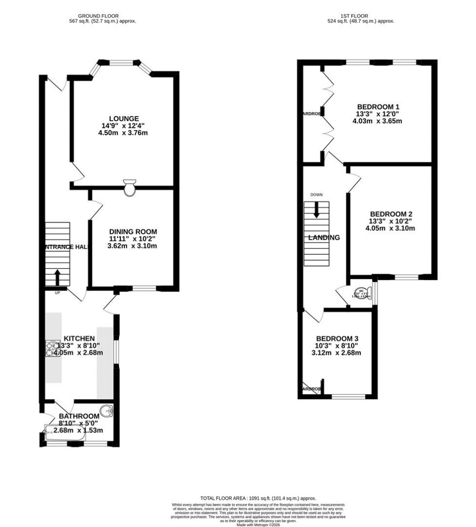 Floorplan for Escourt Road, Watford