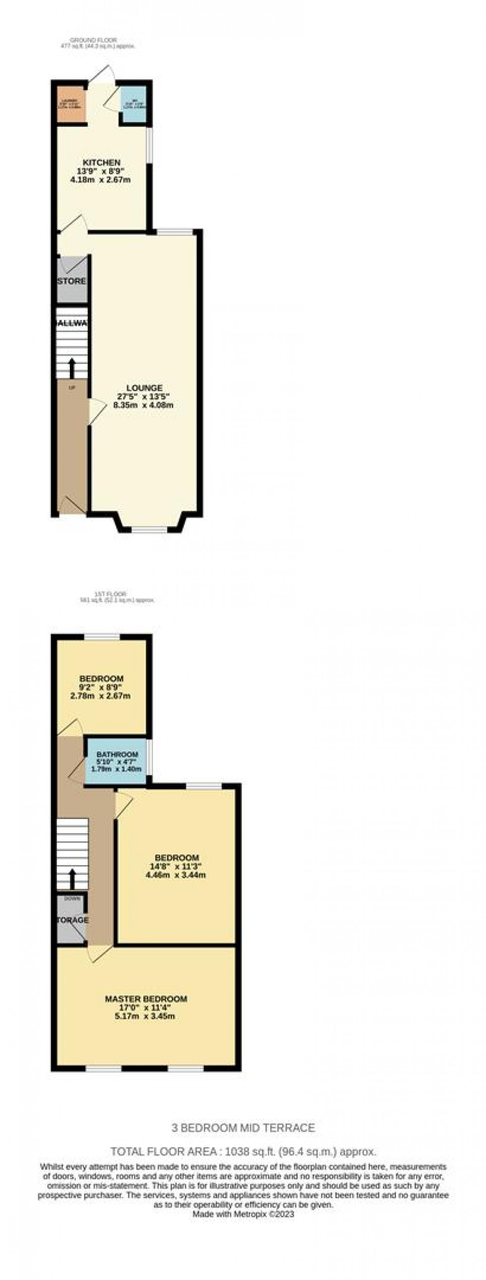 Floorplan for Whippendell Road, Watford