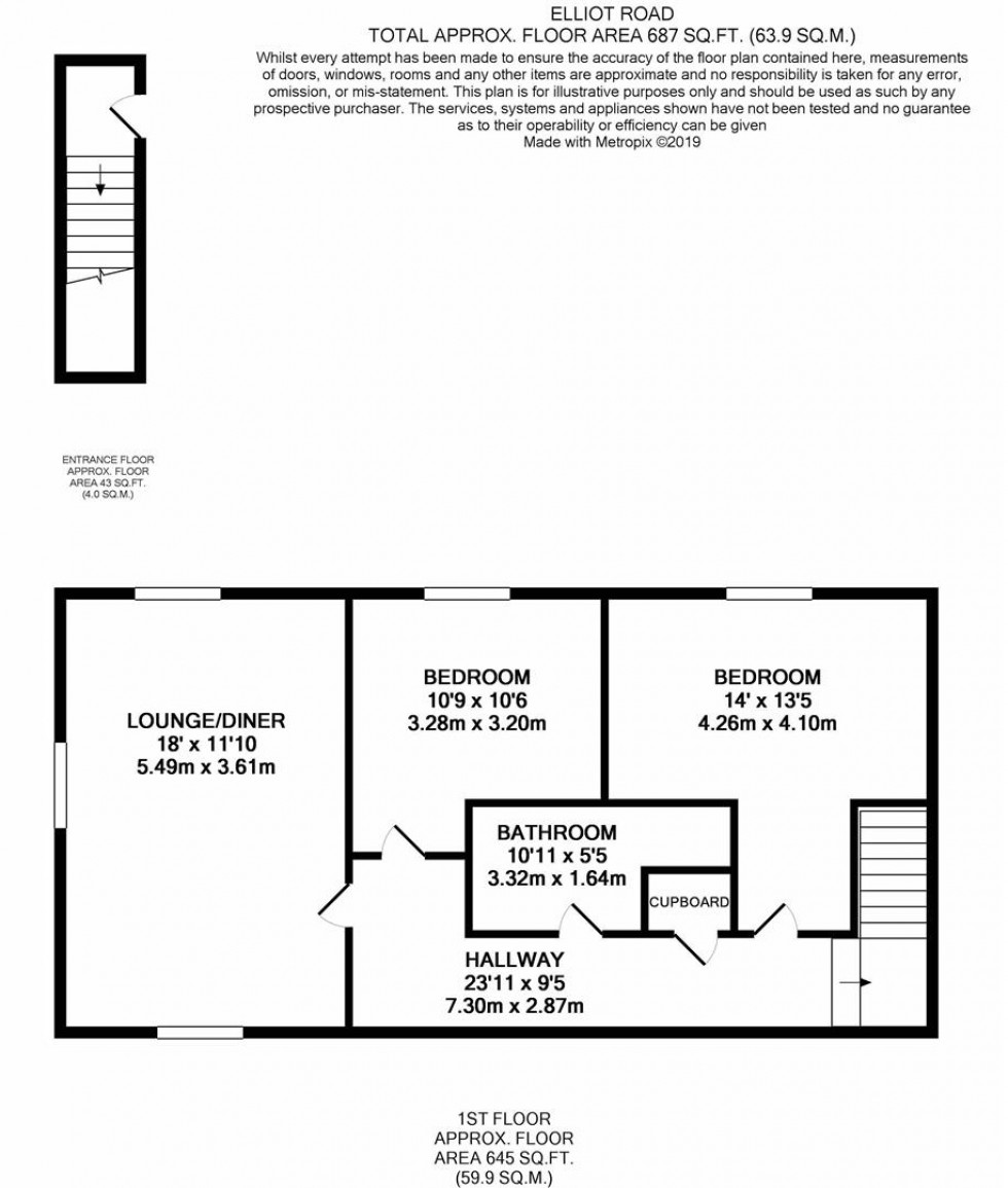 Floorplan for Elliott Road, Watford