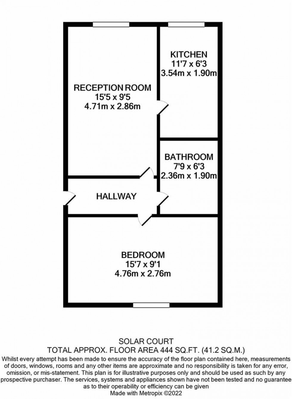 Floorplan for SOLAR COURT, King Georges Avenue