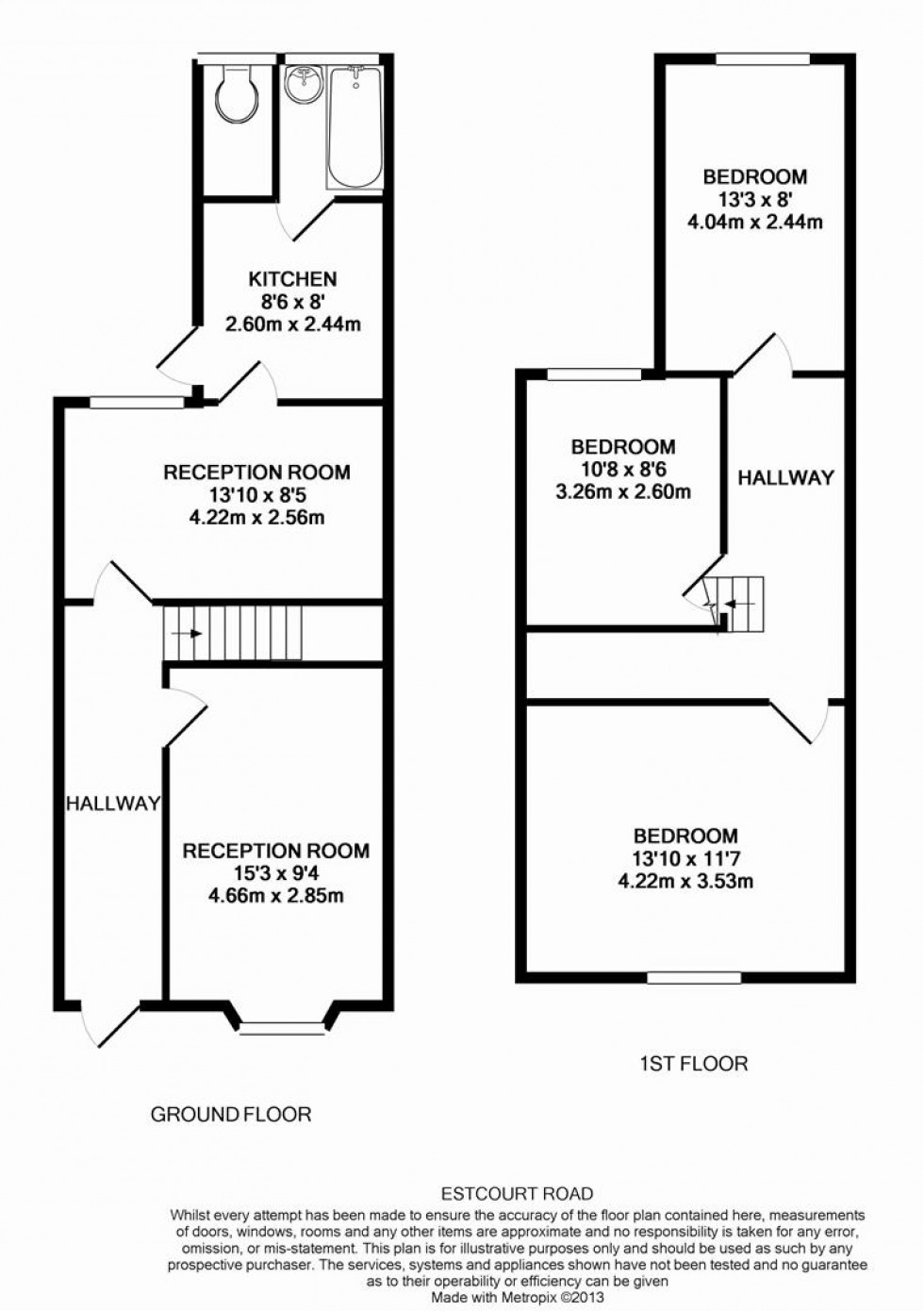 Floorplan for ESTCOURT ROAD, Watford
