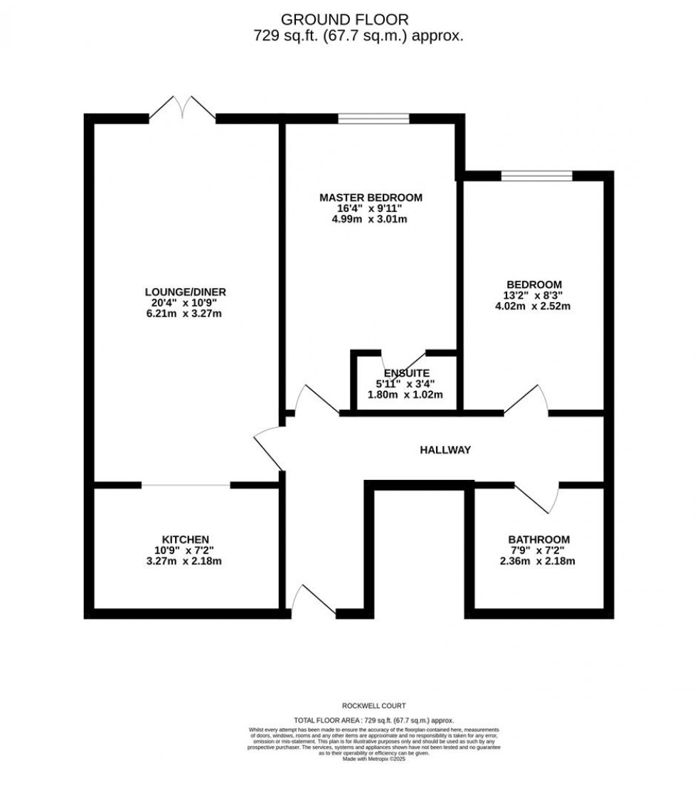 Floorplan for Rockwell Court, Printers Avenue, Watford