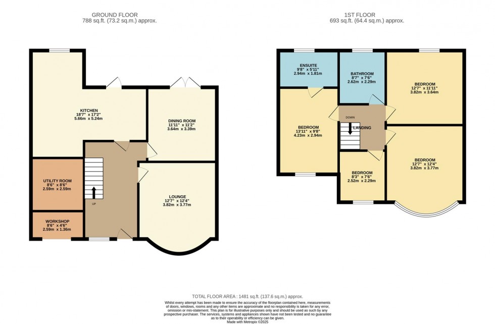 Floorplan for Swiss Avenue, Watford