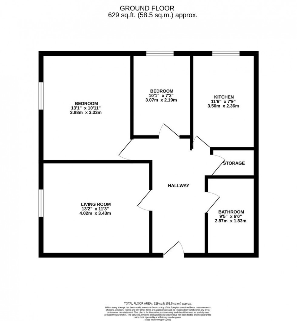 Floorplan for Grandfield Avenue, Nascot Wood, Watford