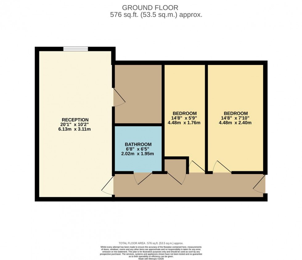 Floorplan for Beken Court, First Avenue, Garston