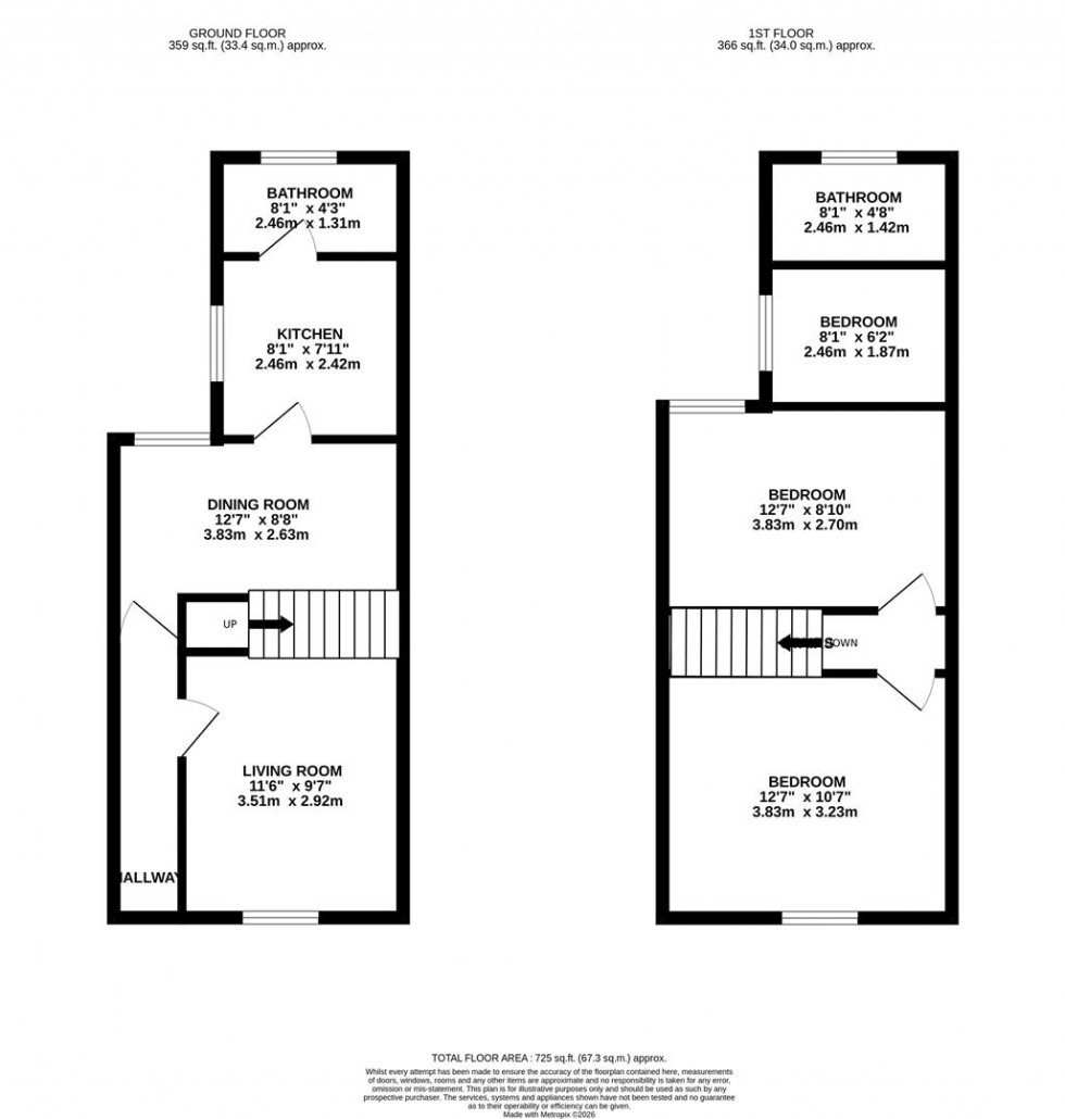 Floorplan for Chester Road, Watford