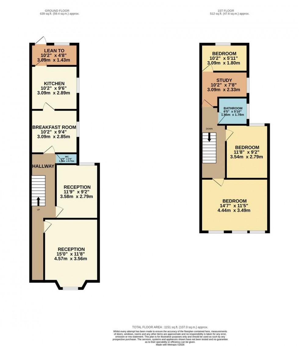 Floorplan for Clifton Road, Watford