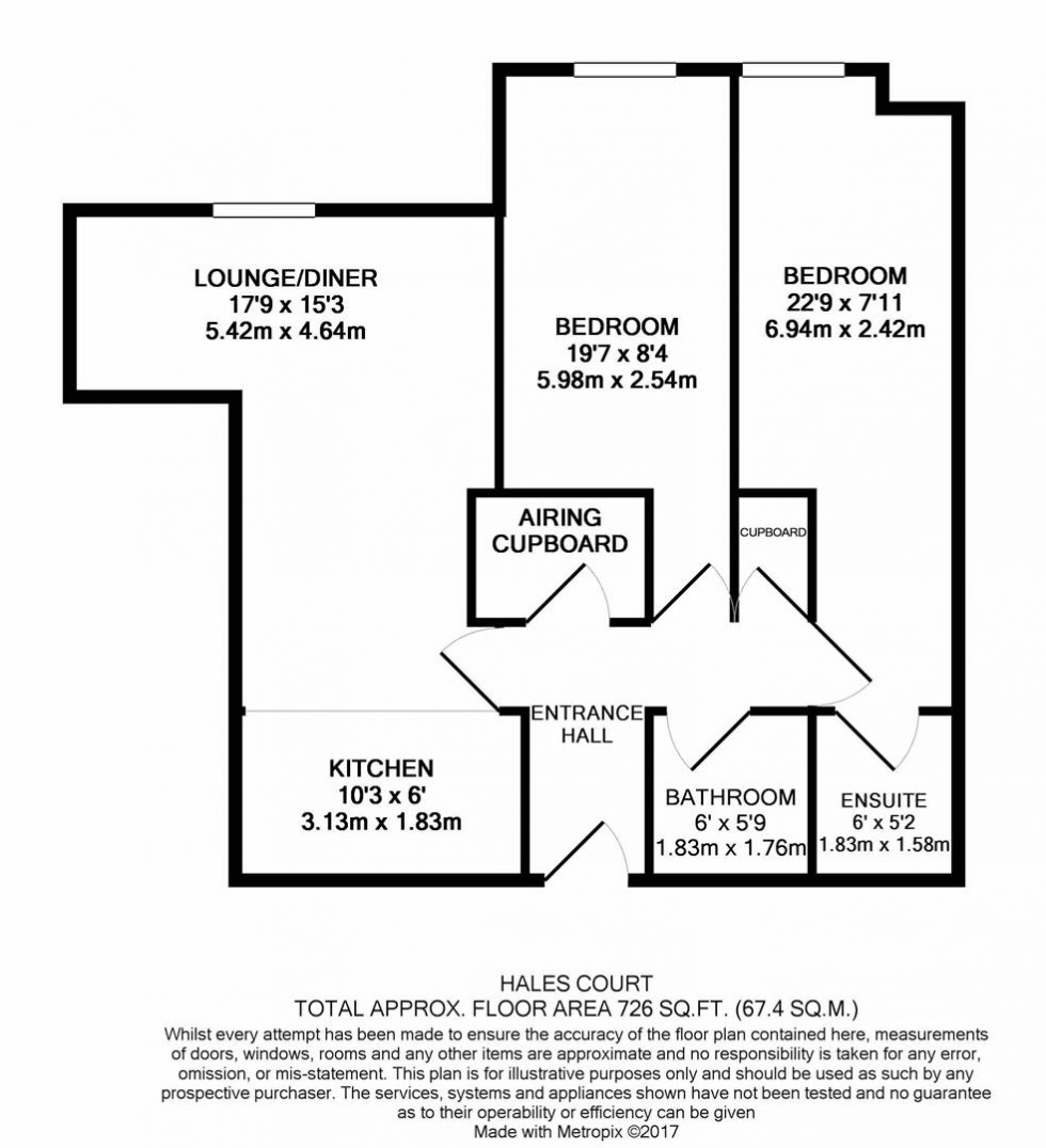 Floorplan for Hales Court, Cow Lane, Watford