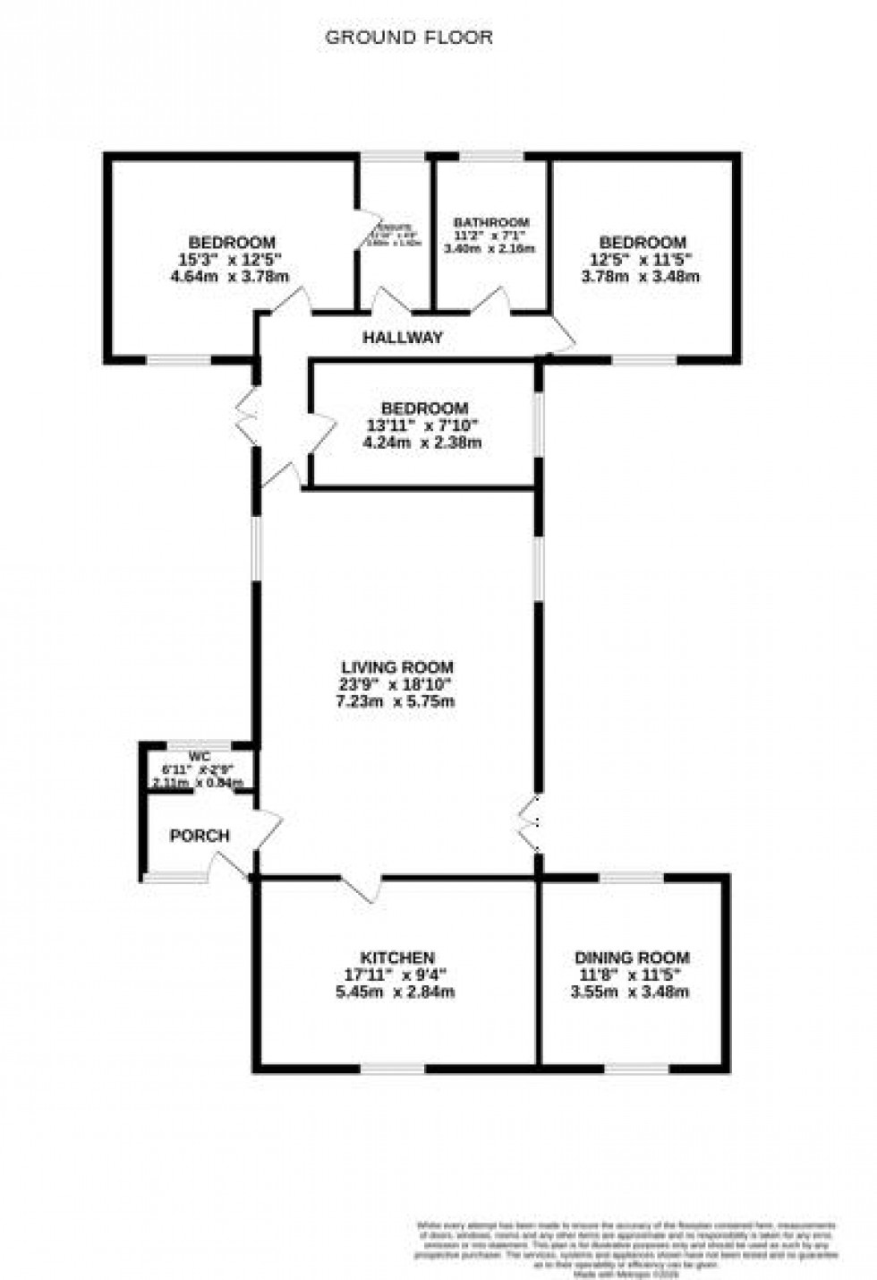 Floorplan for MOUNT PLEASANT LANE, Bricket Wood