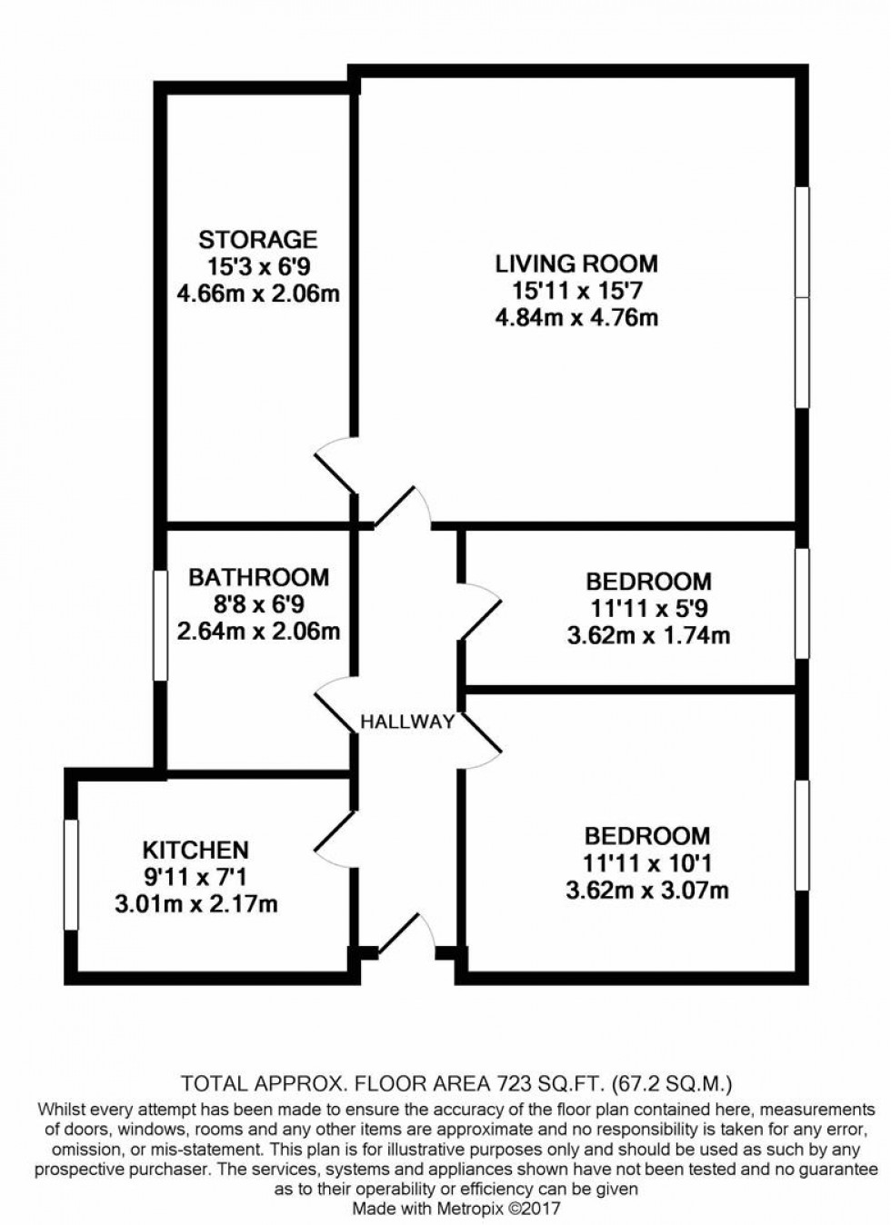 Floorplan for Denham Place, Park Avenue, Watford