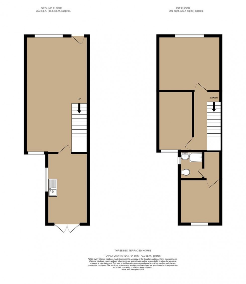 Floorplan for Belgrave Avenue, Watford